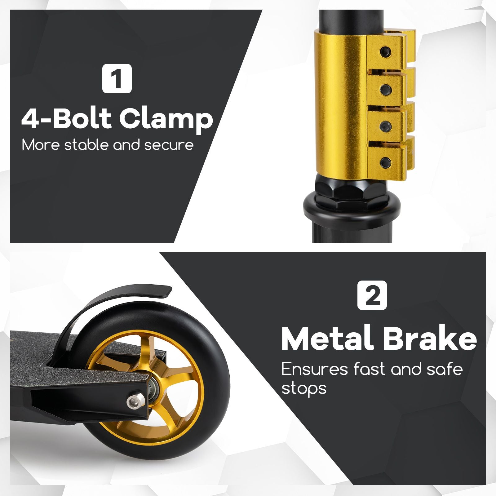 Stunt Scooter Pro Trick Scooter with 2 PU Wheels for Kids