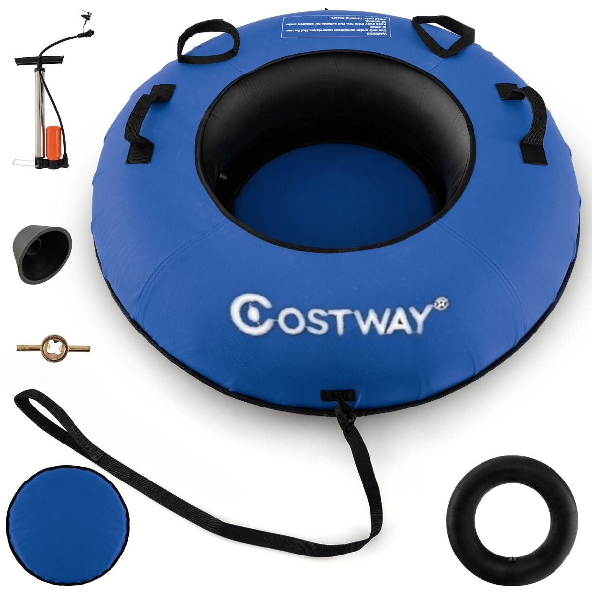 Heavy-Duty Snow Tube for Adults Kids with Seat Cushion