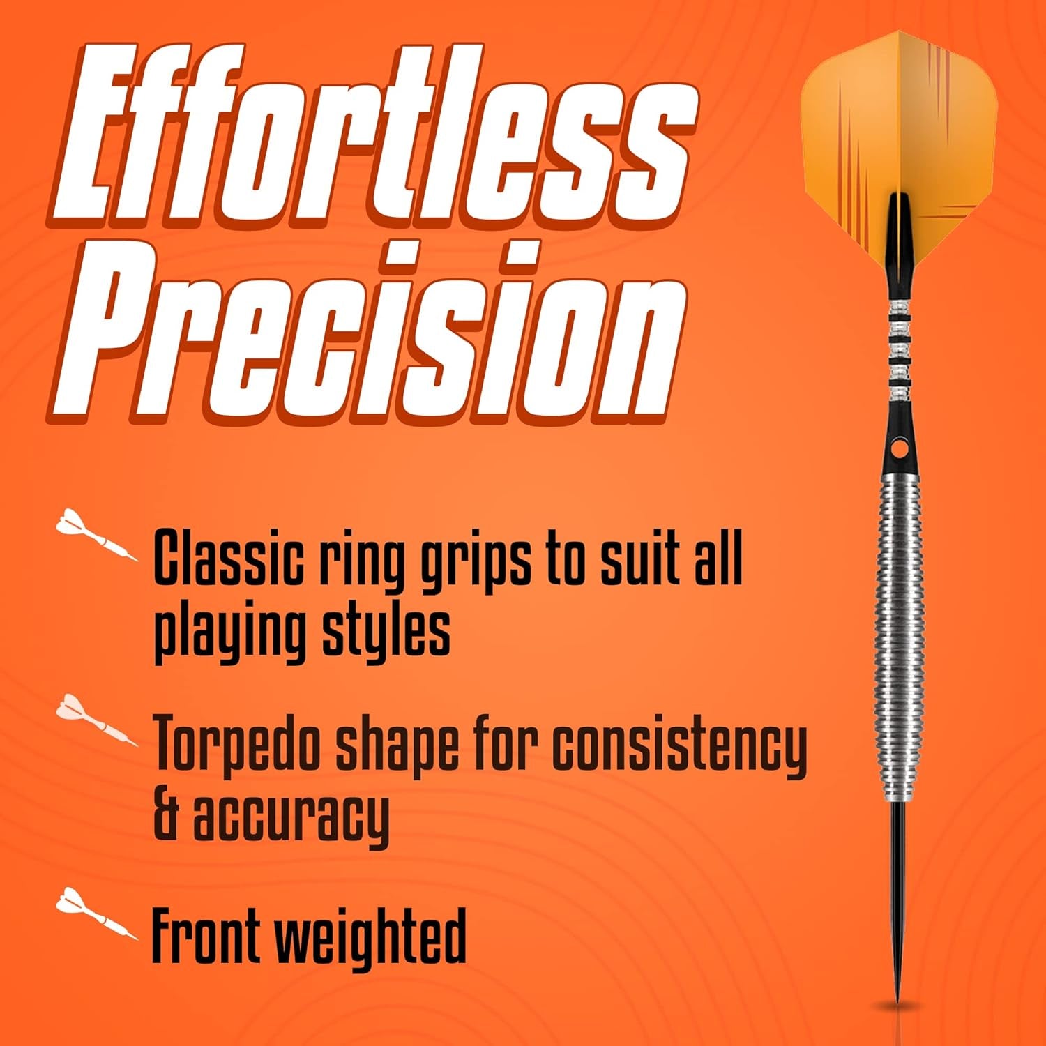 Darts Zen Dojo-Steel Tip Dart Set-Front Weighted-80% Tungsten Barrels