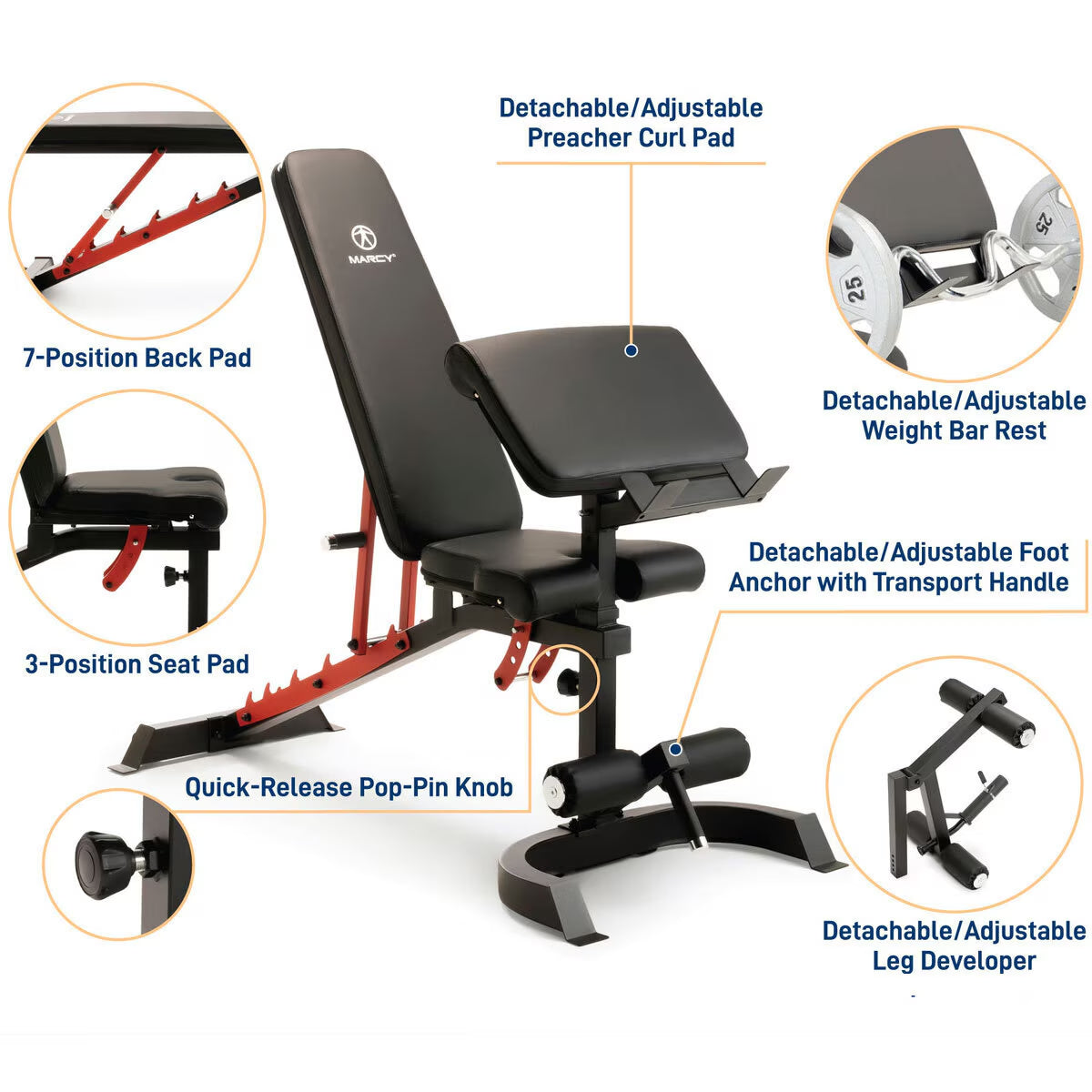 SM-7553 Pro Deluxe Smith Cage Home Gym System