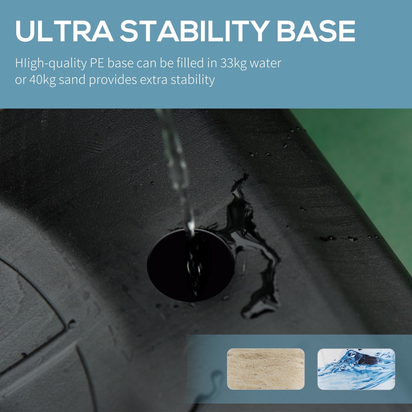 HOMCOM Basketball Stand 160-210Cm Adjustable Height Sturdy Hoop W/ Wheels Base