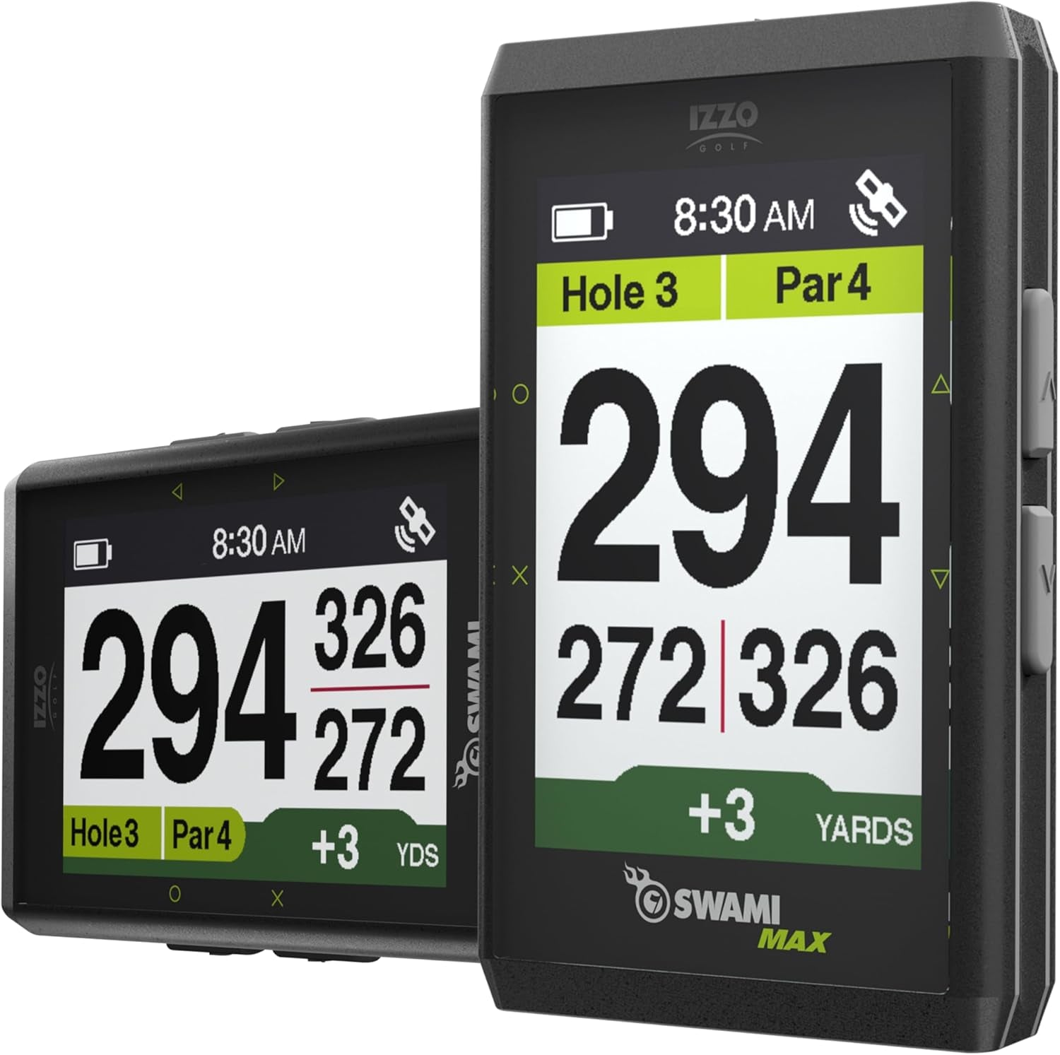 Golf Swami Max Handheld GPS Unit - Rangefinder Golf GPS with Oversized Large Color Screen for Measuring Golf Distances, Black