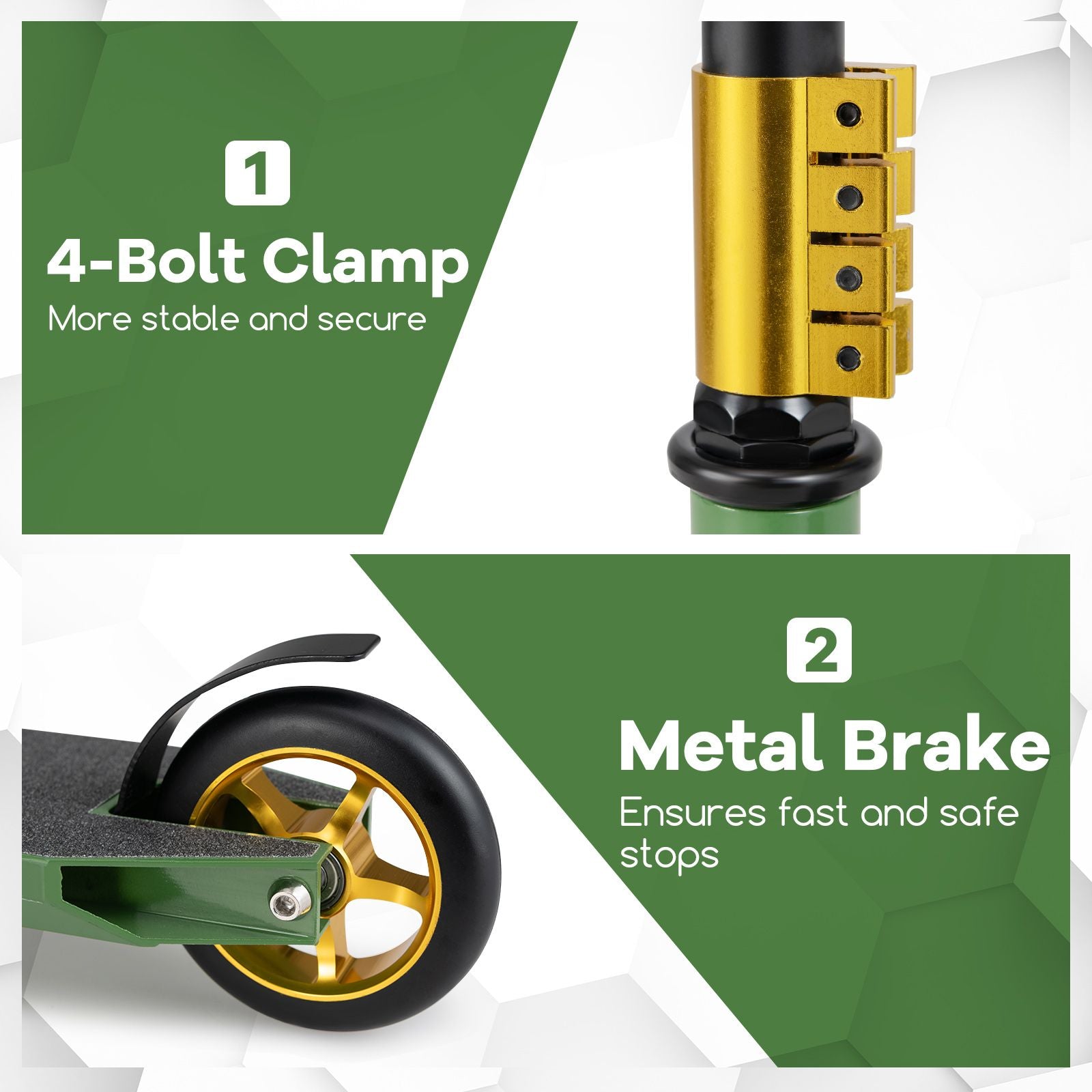 Stunt Scooter Pro Trick Scooter with 2 PU Wheels for Kids