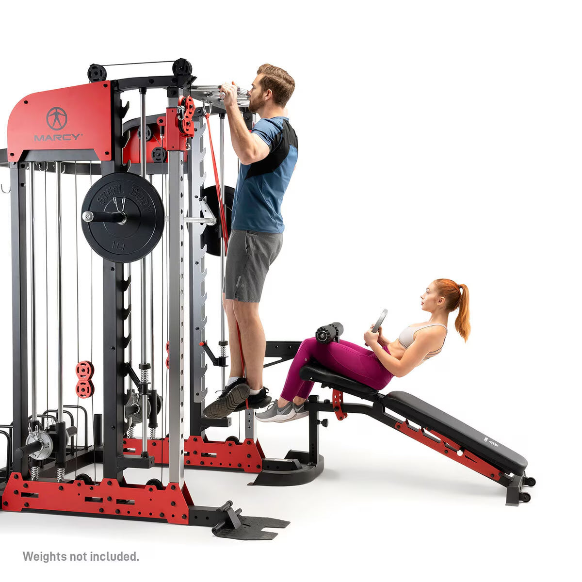 SM-7553 Pro Deluxe Smith Cage Home Gym System