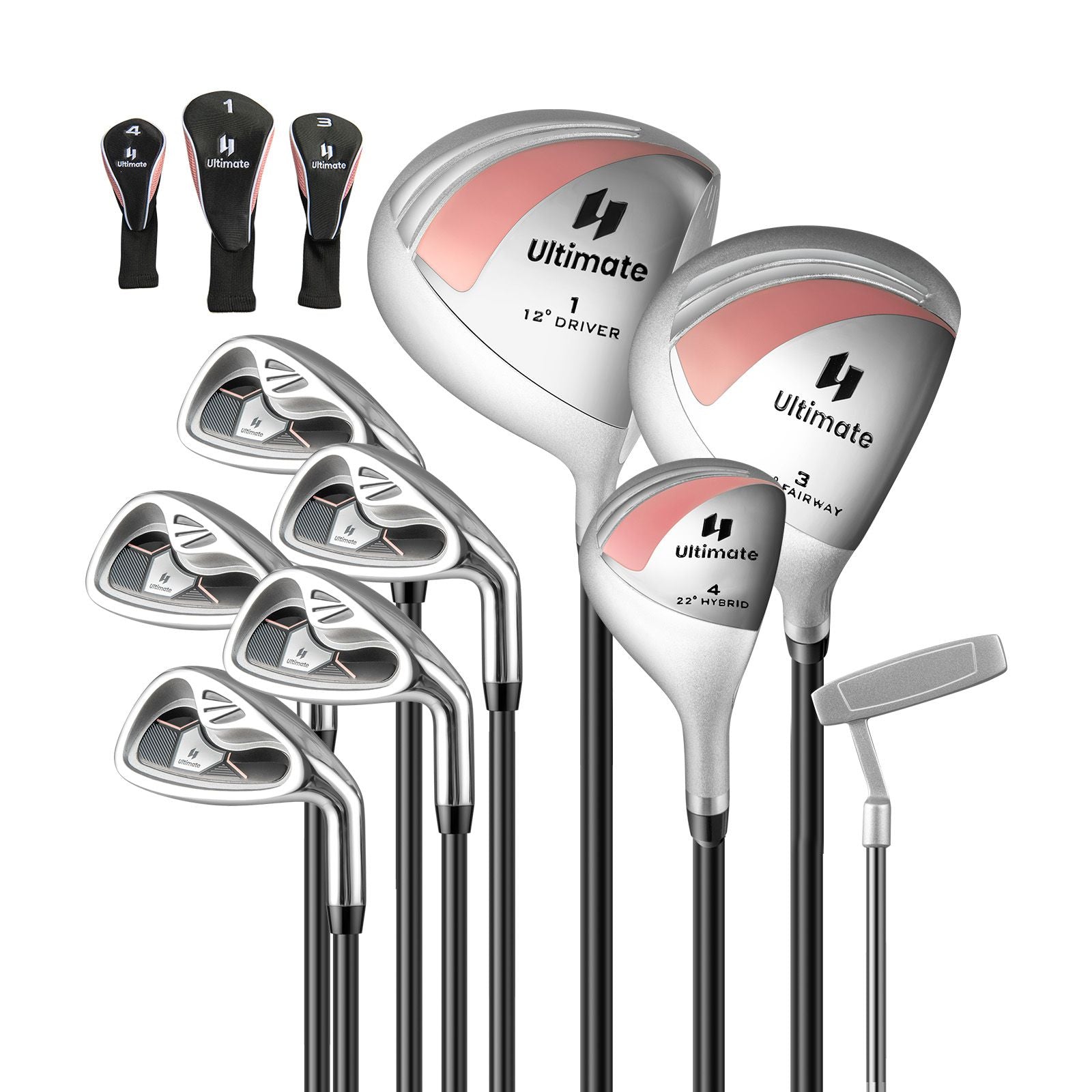 Ladies' 9 Pieces Complete Golf Club Set with 460Cc Alloy Driver