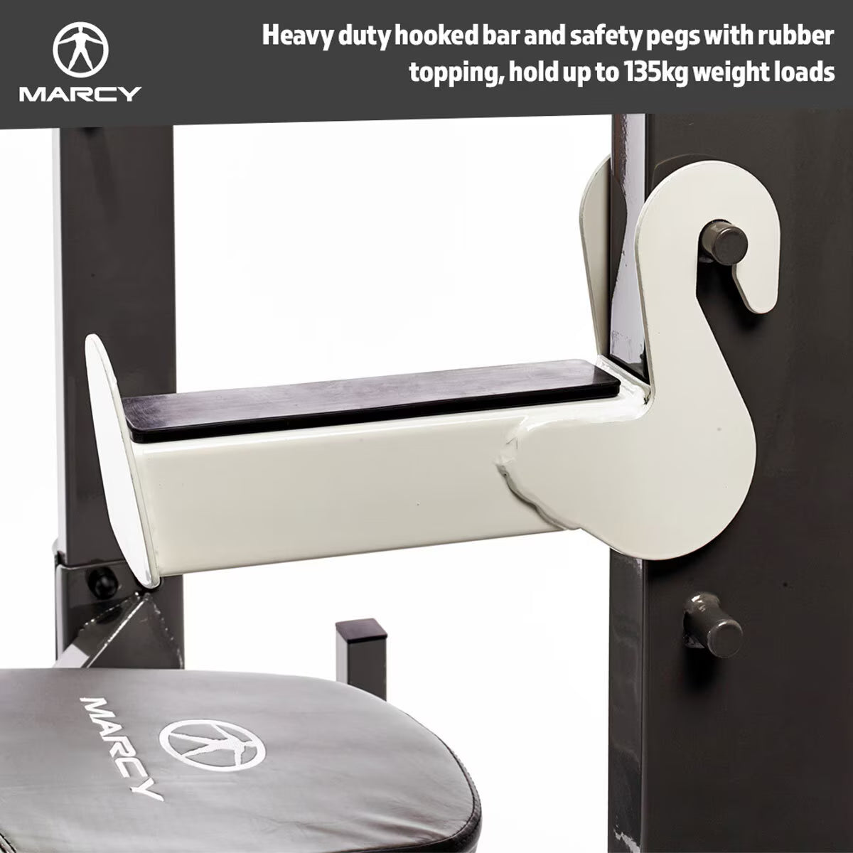 MWB-70205 Folding Olympic Barbell Bench with Rear Squat Rack
