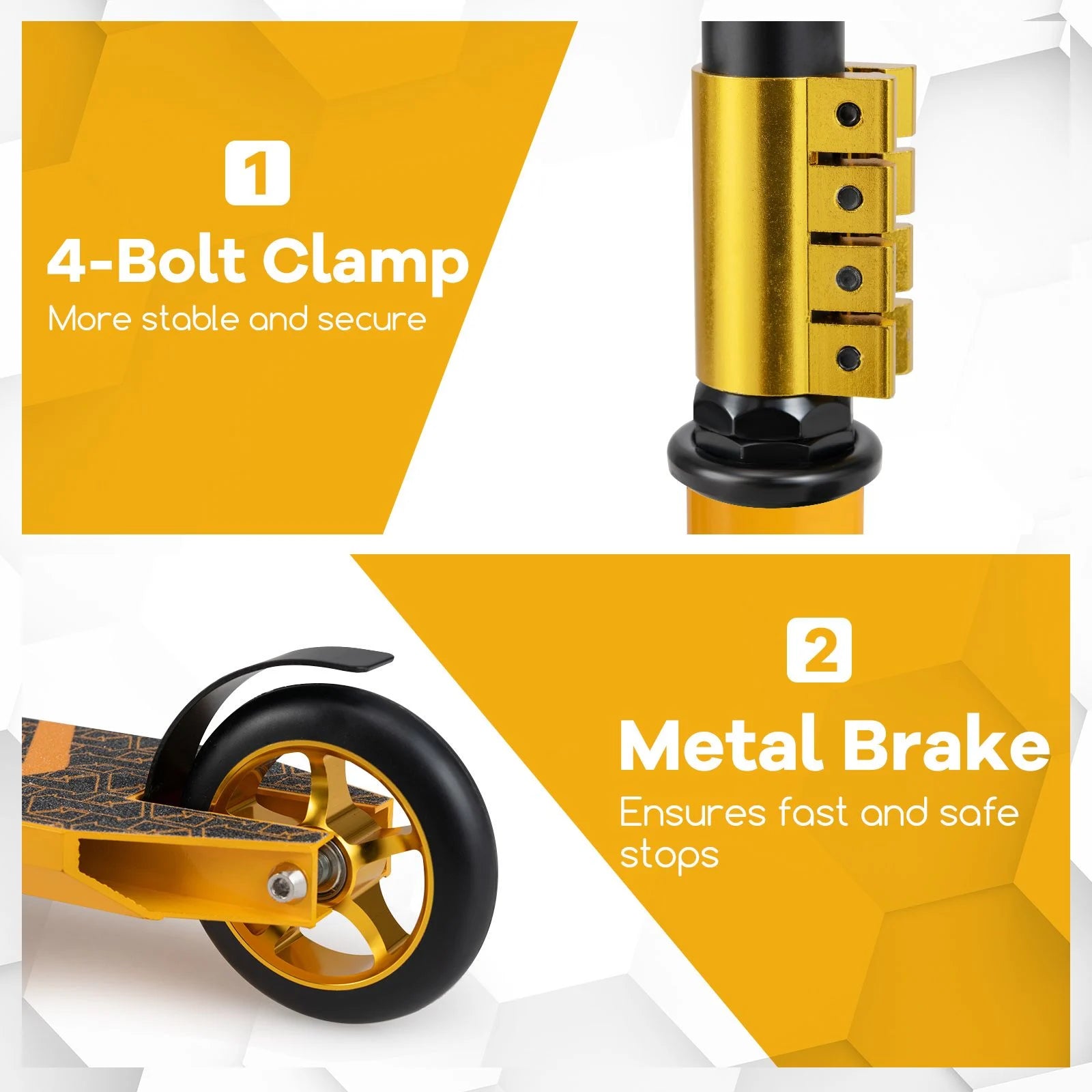 Stunt Scooter Pro Trick Scooter with 2 PU Wheels for Kids