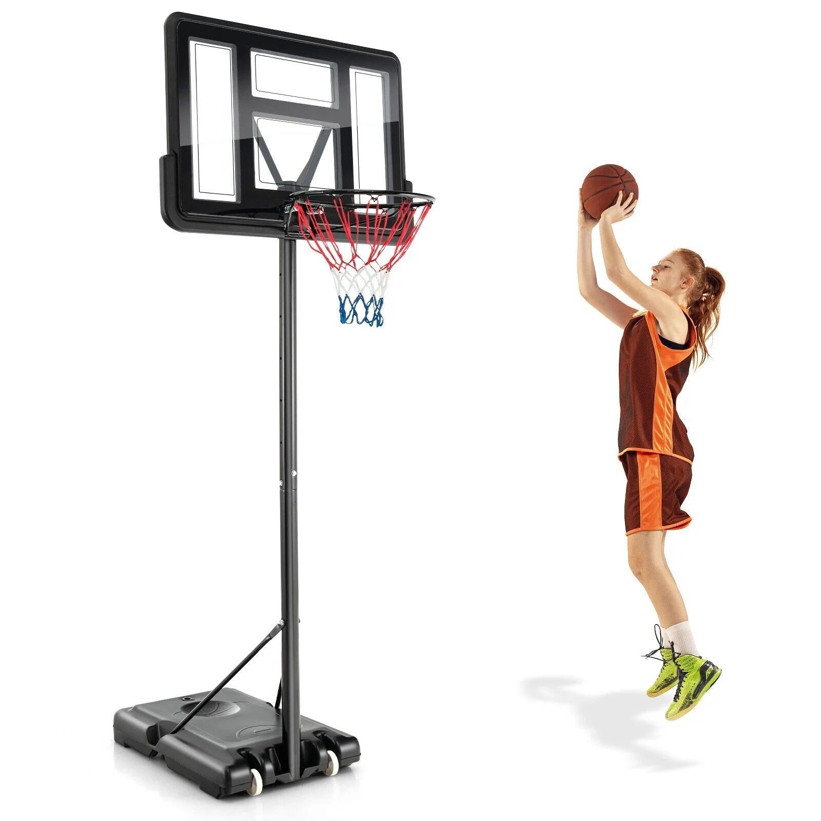 135-305Cm Adjustable Basketball Hoop System with 2 Nets